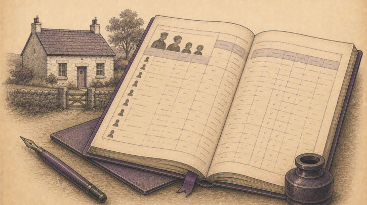 Illustration of a Scottish census household record