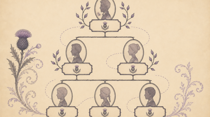 Illustration of the traditional Scottish grandparent naming pattern