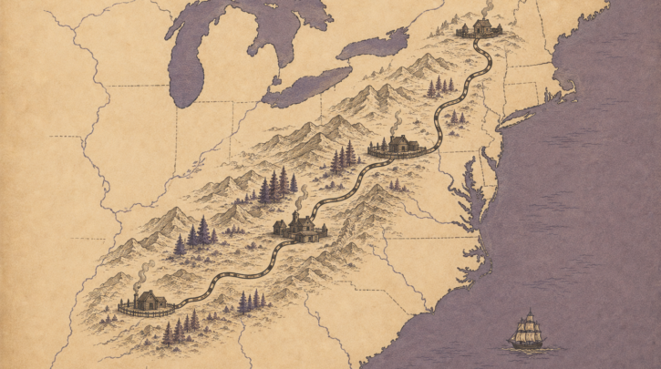Illustration of Scottish and Scots-Irish settlement along the American frontier